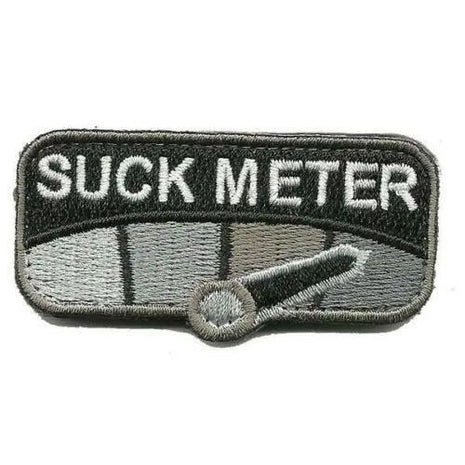 BuckUp Tactical Morale Patch Hook Suck Meter funny Patches 2x1".