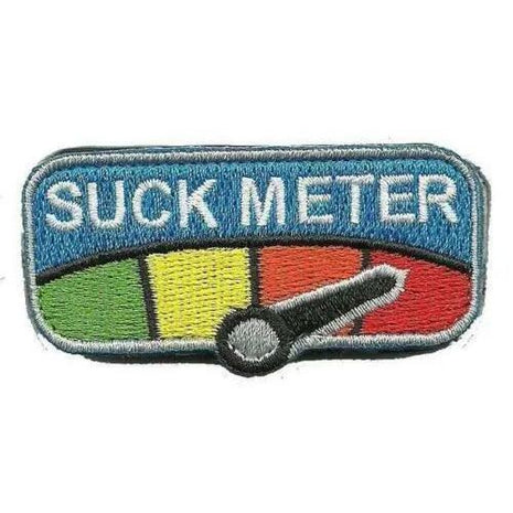 BuckUp Tactical Morale Patch Hook Suck Meter funny Patches 2x1".