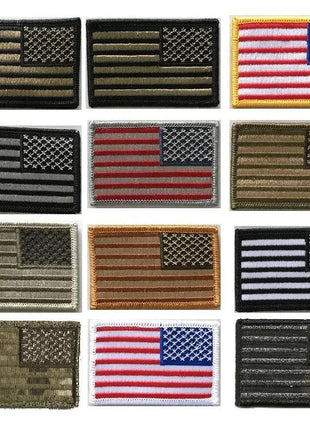 BuckUp Tactical Morale Patch Hook USA US Flag Reversed Facing Patches 3x2".