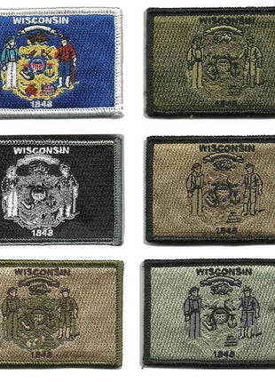 BuckUp Tactical Morale Patch Hook Wisconsin Madison State Patches 3x2".