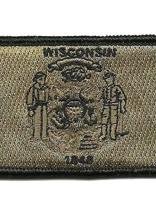 BuckUp Tactical Morale Patch Hook Wisconsin Madison State Patches 3x2".