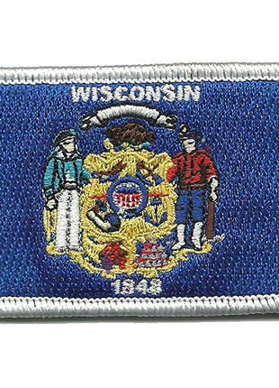 BuckUp Tactical Morale Patch Hook Wisconsin Madison State Patches 3x2".