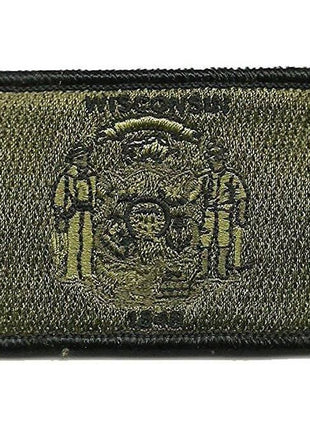 BuckUp Tactical Morale Patch Hook Wisconsin Madison State Patches 3x2".