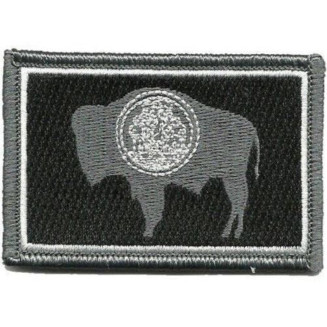 BuckUp Tactical Morale Patch Hook Wyoming Cheyenne State Patches 3x2".