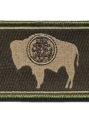 BuckUp Tactical Morale Patch Hook Wyoming Cheyenne State Patches 3x2".