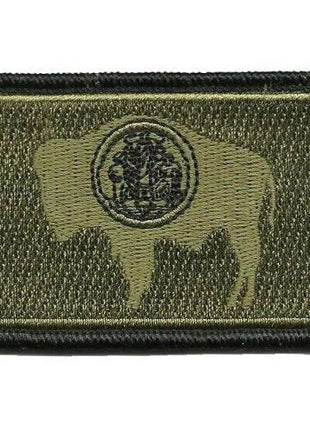 BuckUp Tactical Morale Patch Hook Wyoming Cheyenne State Patches 3x2".