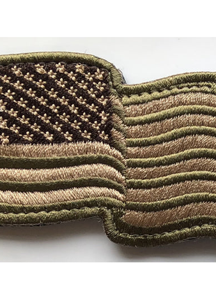 USA US Flag Forward WAVING Facing Patches 3x2"