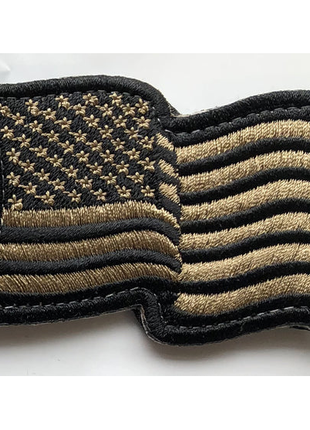 USA US Flag Forward WAVING Facing Patches 3x2"