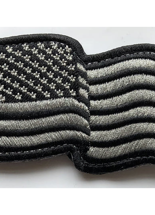 USA US Flag Forward WAVING Facing Patches 3x2"