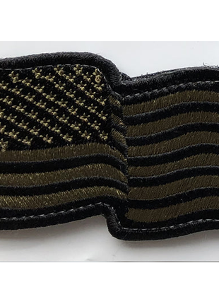 USA US Flag Forward WAVING Facing Patches 3x2"