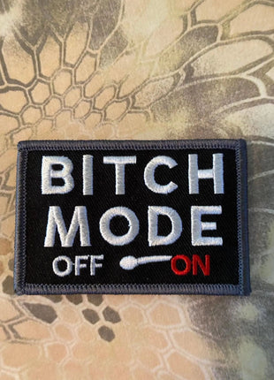 bitch mode on off meter funny morale 3x2".