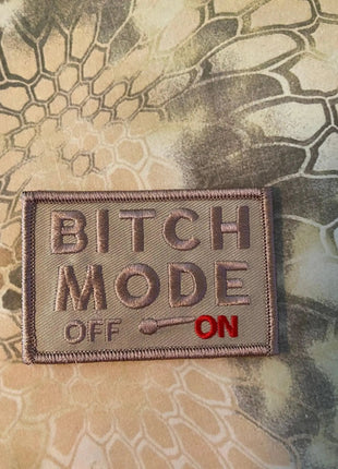 bitch mode on off meter funny morale 3x2".