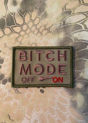 bitch mode on off meter funny morale 3x2".