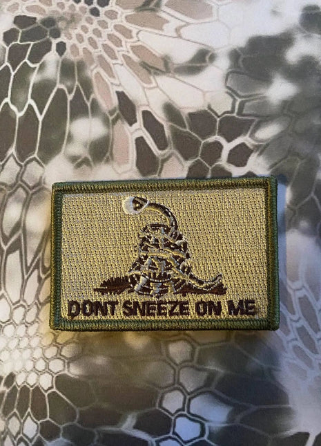 BuckUp Tactical Morale Patch Hook Dont Sneeze On Me Cornavirus Covid Face Mask n95 Patches 3x2".