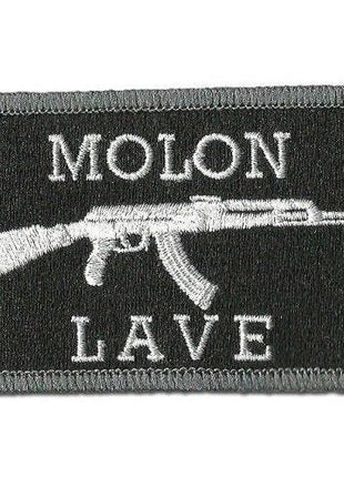 BuckUp Tactical Morale Patch Hook AK-47 Molon Labe Lave Patches 3x2".