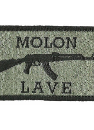 BuckUp Tactical Morale Patch Hook AK-47 Molon Labe Lave Patches 3x2".