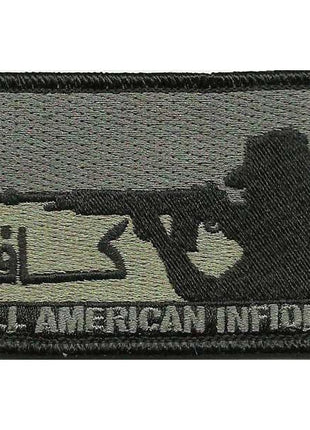 BuckUp Tactical Morale Patch Hook All American INFIDEL Patches 3x2".