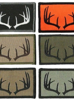 BuckUp Tactical Morale Patch Hook Antlers Deer Wildlife Hunter Hunt Patches 3x2".