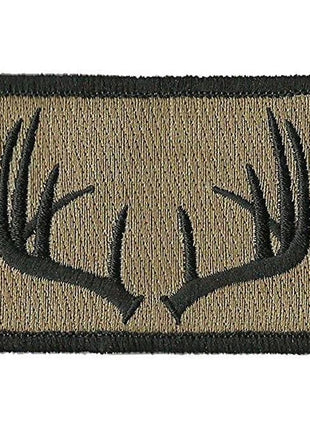 BuckUp Tactical Morale Patch Hook Antlers Deer Wildlife Hunter Hunt Patches 3x2".