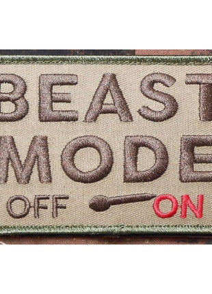 BuckUp Tactical Morale Patch Hook BEAST MODE ON OFF Patches 3x2".
