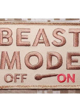 BuckUp Tactical Morale Patch Hook BEAST MODE ON OFF Patches 3x2".
