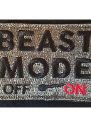 BuckUp Tactical Morale Patch Hook BEAST MODE ON OFF Patches 3x2".