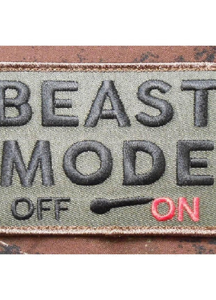 BuckUp Tactical Morale Patch Hook BEAST MODE ON OFF Patches 3x2".