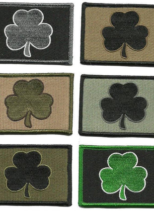BuckUp Tactical Morale Patch Hook Clover Irish Patches 3x2".