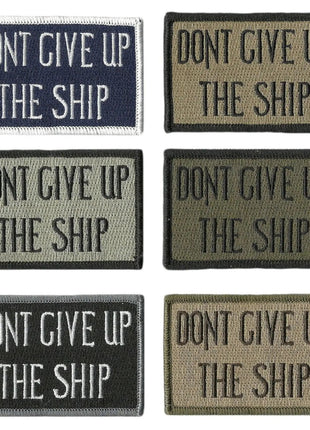 BuckUp Tactical Morale Patch Hook Dont Give Up The Ship 3x2".