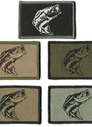 BuckUp Tactical Morale Patch Hook Fishing Bass Wildlife Patches 3x2".