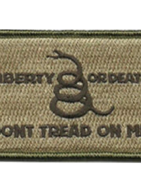 BuckUp Tactical Morale Patch Hook Gadsden Liberty Or Death DTOM Patches 3x2".
