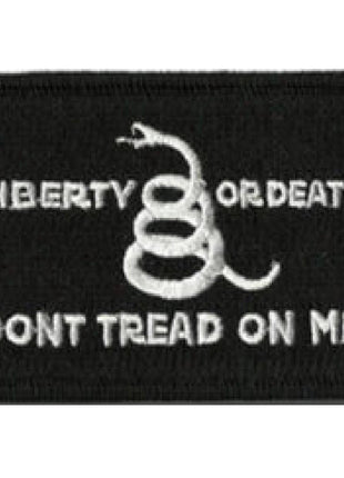 BuckUp Tactical Morale Patch Hook Gadsden Liberty Or Death DTOM Patches 3x2".