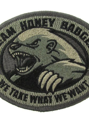 BuckUp Tactical Morale Patch Hook Honey Badger Patches 3.25".