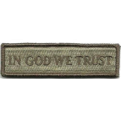BuckUp Tactical Morale Patch Hook In God We Trust Morale Patches 3.75x1".