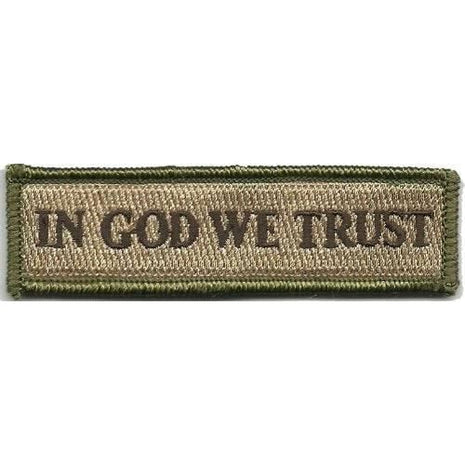BuckUp Tactical Morale Patch Hook In God We Trust Morale Patches 3.75x1".