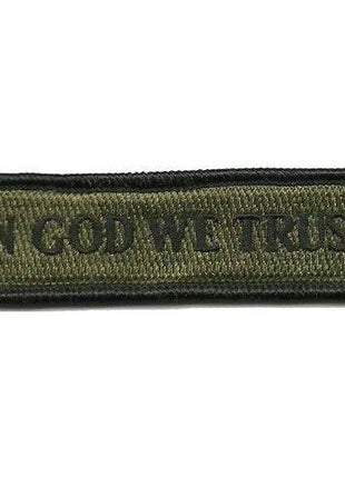 BuckUp Tactical Morale Patch Hook In God We Trust Morale Patches 3.75x1".