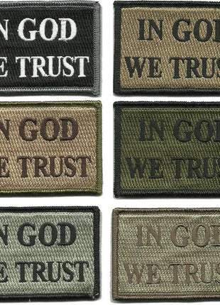BuckUp Tactical Morale Patch Hook In God We Trust Patches 3x2".