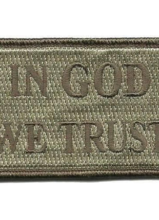 BuckUp Tactical Morale Patch Hook In God We Trust Patches 3x2".