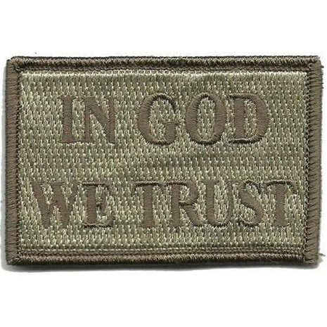 BuckUp Tactical Morale Patch Hook In God We Trust Patches 3x2".