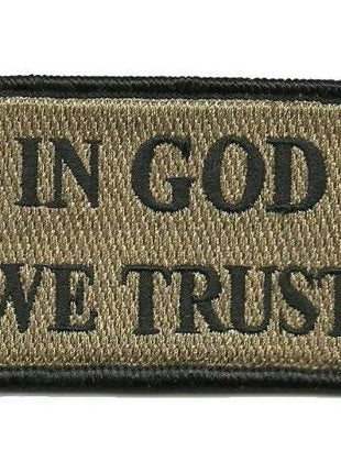 BuckUp Tactical Morale Patch Hook In God We Trust Patches 3x2".