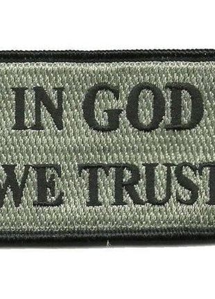 BuckUp Tactical Morale Patch Hook In God We Trust Patches 3x2".