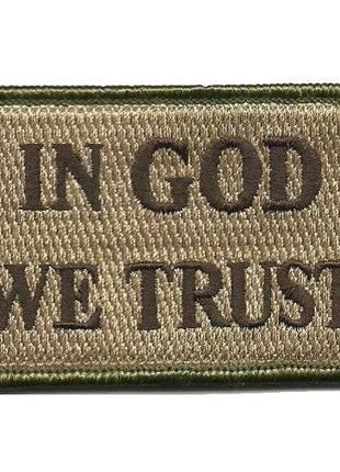BuckUp Tactical Morale Patch Hook In God We Trust Patches 3x2".
