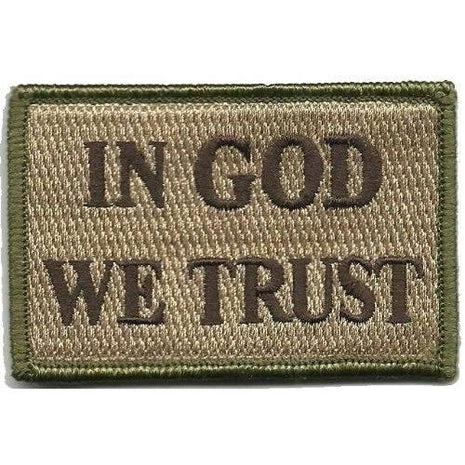 BuckUp Tactical Morale Patch Hook In God We Trust Patches 3x2".