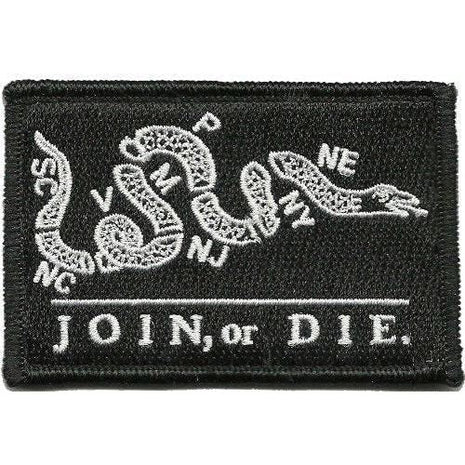 BuckUp Tactical Morale Patch Hook Join or Die Gadsden Snake DTOM Patches 3x2".