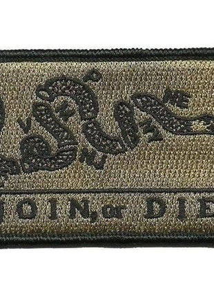 BuckUp Tactical Morale Patch Hook Join or Die Gadsden Snake DTOM Patches 3x2".