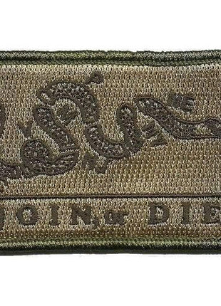 BuckUp Tactical Morale Patch Hook Join or Die Gadsden Snake DTOM Patches 3x2".