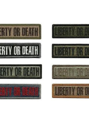 BuckUp Tactical Morale Patch Hook Liberty Or Death Morale Patches 3.75x1".