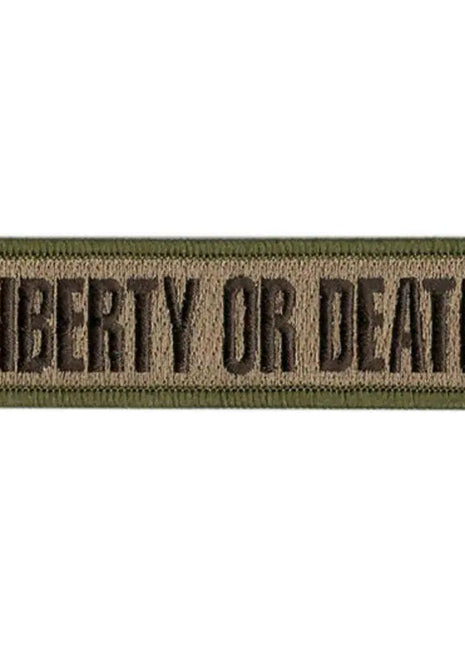 BuckUp Tactical Morale Patch Hook Liberty Or Death Morale Patches 3.75x1".