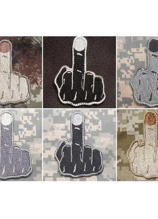 BuckUp Tactical Morale Patch Hook Middle Finger Cutout Patches 3".