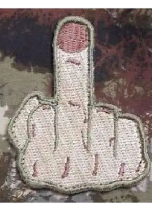 BuckUp Tactical Morale Patch Hook Middle Finger Cutout Patches 3".